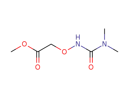 Molecular Structure of 105157-38-8 (Acetic acid, [[[(dimethylamino)carbonyl]amino]oxy]-, methyl ester)