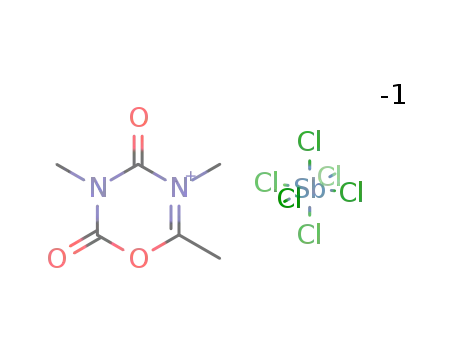 3,4-dihydro-3,5,6-trimethyl-2,4-dioxo-2H-1,3,5-oxadiazinium hexachloroantimonate