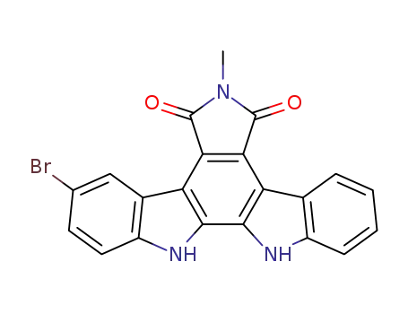 3-bromo-6-methylindolo<2,3-a>pyrrolo<3,4-c>carbazole-5,7-(6H)dione