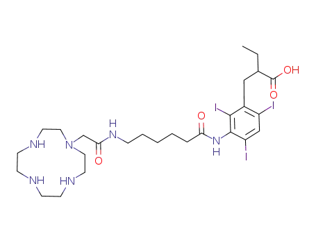 α-ethyl-2,4,6-triiodo-3-<<1-oxo-6-<<(1,4,7,10-tetraazacyclododec-1-yl)acetyl>amino>hexyl>amino>benzenepropanoic acid