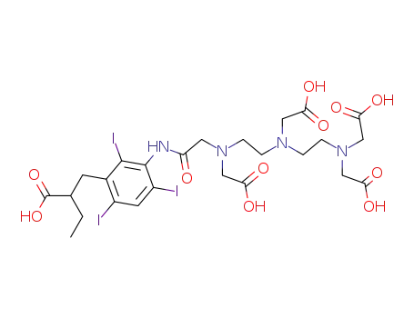 3-<<<<2-<<2-ethyl>(carboxymethyl)amino>ethyl>(carboxymethyl)amino>acetyl>amino>-α-ethyl-2,4,6-triiodobenzenepropanoic acid