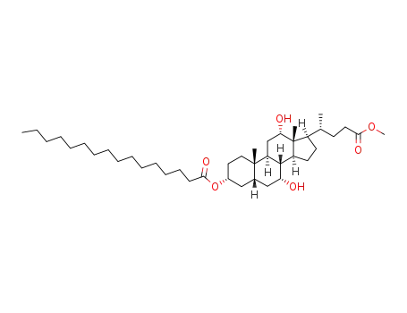 Hexadecanoic acid (3R,5R,7R,8R,9S,10S,12S,13R,14S,17R)-7,12-dihydroxy-17-((R)-3-methoxycarbonyl-1-methyl-propyl)-10,13-dimethyl-hexadecahydro-cyclopenta[a]phenanthren-3-yl ester