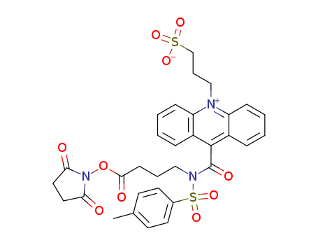9-[[[4-[(2,5-Dioxo-1-pyrrolidinyl)oxy]-4-oxobutyl][(4-methylphenyl)sulfonyl]amino]carbonyl]-10-(3-sulfopropyl)-acridinium inner salt