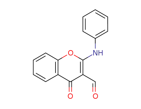 Molecular Structure of 213273-03-1 (4H-1-Benzopyran-3-carboxaldehyde, 4-oxo-2-(phenylamino)-)