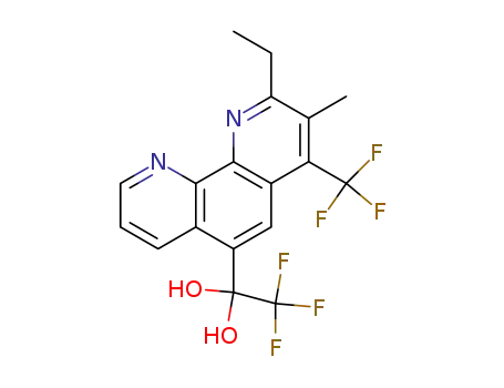 1-(9-ethyl-8-methyl-7-trifluoromethyl-[1,10]phenanthrolin-5-yl)-2,2,2-trifluoro-ethane-1,1-diol
