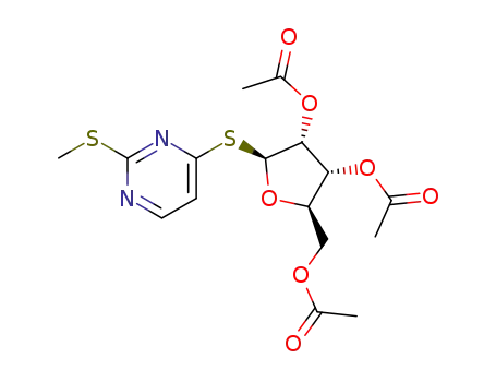 2-methylsulfanyl-pyrimidin-4-yl tri-O-acetyl-β-D-1-thio-ribofuranoside