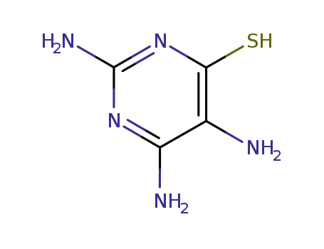 Molecular Structure of 54-19-3 (2,5,6-TriaMinopyriMidine-4(3H)-thione)