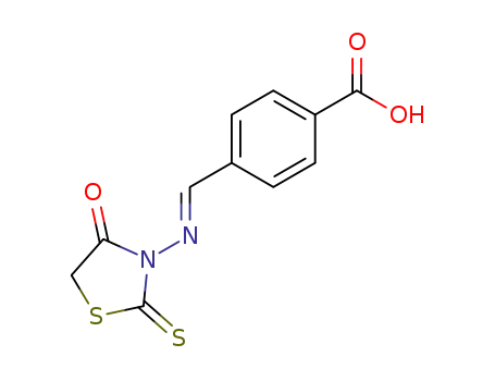 4-{[(E)-4-Oxo-2-thioxo-thiazolidin-3-ylimino]-methyl}-benzoic acid