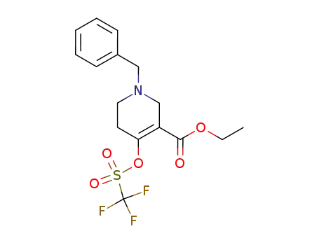 ethyl 1-benzyl-4-(trifluoromethylsulfonyloxy)-1,2,5,6-tetrahydropyridine-3-carboxylate