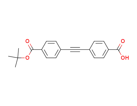 Molecular Structure of 652149-71-8 (Benzoic acid, 4-[(4-carboxyphenyl)ethynyl]-, 1-(1,1-dimethylethyl) ester)