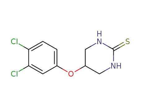 Molecular Structure of 676167-23-0 (2(1H)-Pyrimidinethione, 5-(3,4-dichlorophenoxy)tetrahydro-)