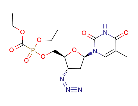 3'-azido-3'-deoxythymidine 5'-(ethyl)(ethoxycarbonyl)phosphonate