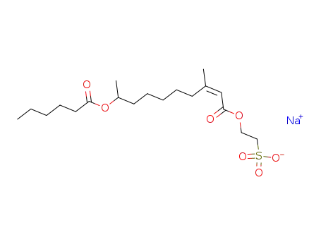 Sodium; 2-((Z)-9-hexanoyloxy-3-methyl-dec-2-enoyloxy)-ethanesulfonate