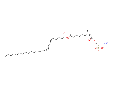 Sodium; 2-[(Z)-3-methyl-9-((5Z,9Z)-tetracosa-5,9-dienoyloxy)-dec-2-enoyloxy]-ethanesulfonate