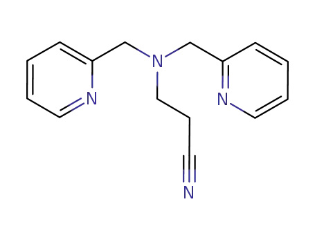Molecular Structure of 223130-44-7 (Propanenitrile, 3-[bis(2-pyridinylmethyl)amino]-)