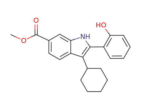 3-cyclohexyl-2-(2-hydroxy-phenyl)-1H-indole-6-carboxylic acid methyl ester