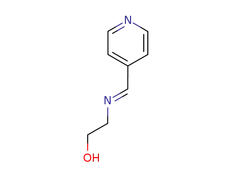 Molecular Structure of 106782-22-3 (Ethanol, 2-[(4-pyridinylmethylene)amino]- (9CI))