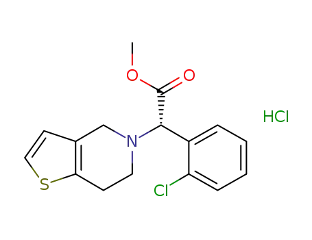 (+)-(S)-(2-chlorophenyl)(6,7-dihydro-4H-thieno[3,2-c]pyridin-5-yl)acetic acid methyl ester hydrochloride salt