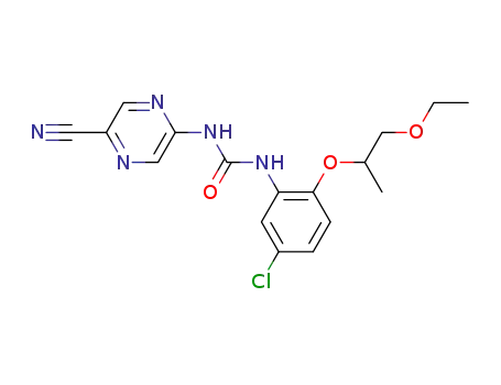 Urea,
N-[5-chloro-2-(2-ethoxy-1-methylethoxy)phenyl]-N'-(5-cyanopyrazinyl)-