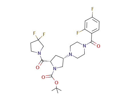 (2S,4S)-4-[4-(2,4-difluorobenzoyl)piperazin-1-yl]-2-(3,3-difluoropyrrolidine-1-carbonyl)pyrrolidine-1-carboxylic acid tert-butyl ester
