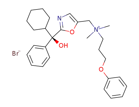 [2-((R)-cyclohexyl-hydroxy-phenyl-methyl)-oxazol-5-ylmethyl]-dimethyl-(3-phenoxy-propyl)-ammonium bromide