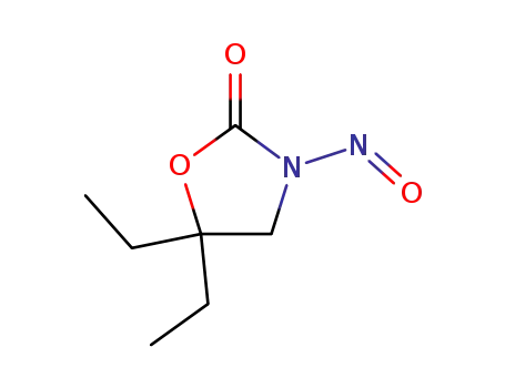 Molecular Structure of 64468-90-2 (2-Oxazolidinone, 5,5-diethyl-3-nitroso-)