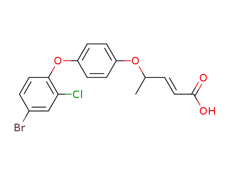 4-[4-(2-chloro-4-bromophenoxy)phenoxy]2-pentenoic acid