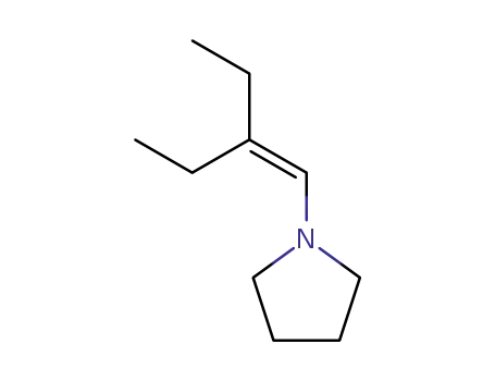 Molecular Structure of 66685-15-2 (1-(2-Ethyl-1-butenyl)pyrrolidine)