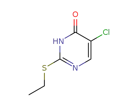 Molecular Structure of 106146-79-6 (4(1H)-Pyrimidinone, 5-chloro-2-(ethylthio)-)