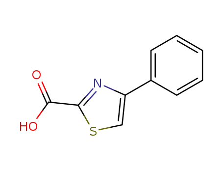 Molecular Structure of 59020-44-9 (4-Phenylthiazole-2-carboxylic acid)