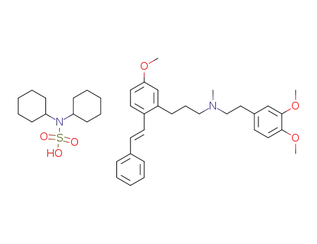 N-[2-(3,4-Dimethoxyphenyl)ethyl]-5-methoxy-N-methyl-2E-(2-phenylethenyl)benzenepropanamine Biscyclohexylsulfamate