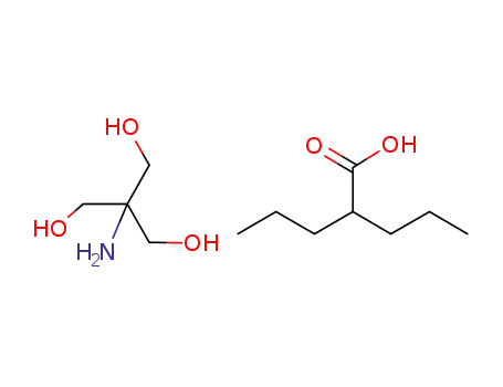 Molecular Structure of 923953-12-2 (Pentanoic acid, 2-propyl-, compd. with
2-amino-2-(hydroxymethyl)-1,3-propanediol (1:1))