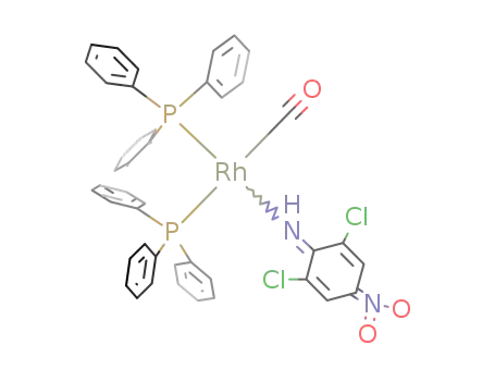 RhCO(P(C6H5)3)2HNC6H2Cl2NO2