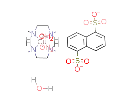 diaquabis(N,N'-dimethylethylenediamine)copper(II) 1,5-naphthalenedisulfonate monohydrate