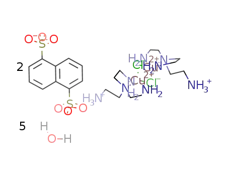 di-μ-chloro-bis[[2-[N,N-bis(2-aminoethyl)amino-κ3N]ethylaminium]copper(II)] bis(naphthalene-1,5-disulfonate) pentahydrate