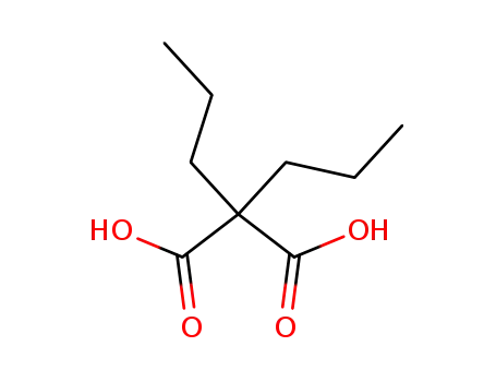 Molecular Structure of 1636-27-7 (2,2-Dipropylmalonic acid)