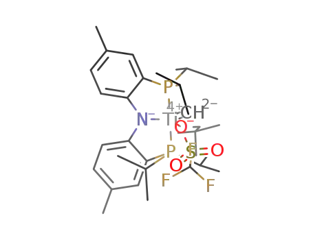 (N-[2-P(CHMe2)2-4-methylphenyl]2(1-))Ti=CH(t)Bu(triflate)
