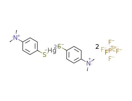 bis((4-trimethylammonio)benzenethiolate)mercury(II) hexafluorophosphate