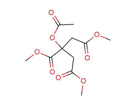 Molecular Structure of 146340-22-9 (1,2,3-Propanetricarboxylic acid, 2-(acetyloxy)-, trimethyl ester)