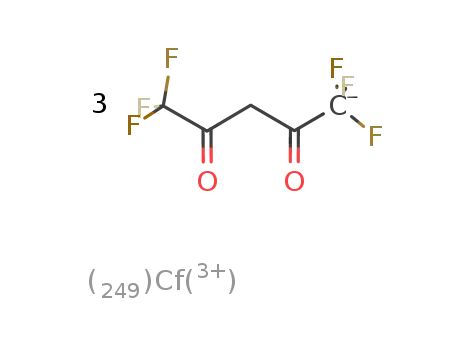 (249)Cf(3+)*3CF3COCHCOCF3(1-)=(249)Cf(CF3COCHCOCF3)3