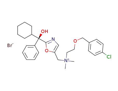 [2-(4-chloro-benzyloxy)-ethyl]-[2-((R)-cyclohexylhydroxyphenylmethyl)-oxazol-5-ylmethyl]dimethylammonium bromide