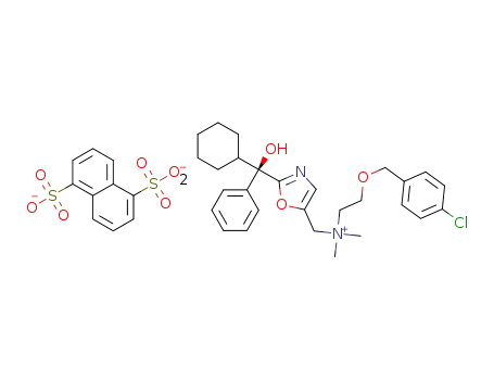 [2-(4-chloro-benzyloxy)-ethyl]-[2-((R)-cyclohexylhydroxyphenylmethyl)-oxazol-5-ylmethyl]dimethylammonium heminaphthalene-1,5-disulfonate