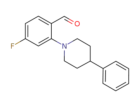2-(4-phenylpiperidin-1-yl)-4-fluorobenzaldehyde
