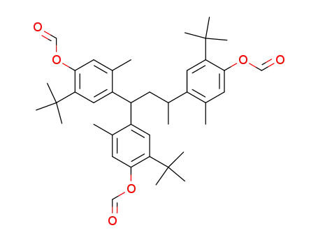 Molecular Structure of 21982-27-4 (Phenol,
4,4',4''-(1-methyl-1-propanyl-3-ylidene)tris[2-(1,1-dimethylethyl)-5-methyl
-, triformate)