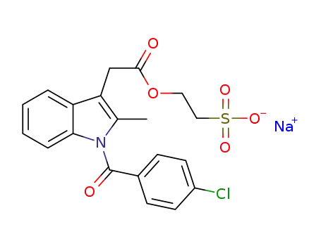2-{2-[1-((4-chlorobenzoyl)-2-methyl-5-methoxyl-1H-indoyl-3-yl)]acetoxy}ethanesulfonic acid sodium salt