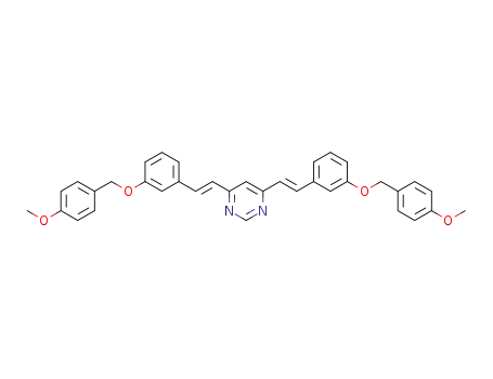 (E,E)-4,6-bis[3'-(4''-methoxybenzyloxy)styryl]pyrimidine