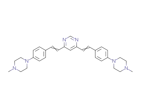 4,6-bis(4-(4-methylpiperazin-1-yl)styryl)pyrimidine