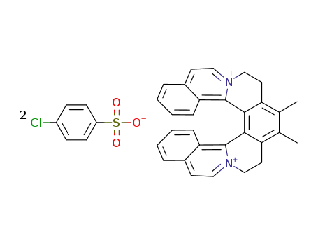 10,11-dimethyl-8,9,12,13-tetrahydrodiisoquinolino[1,2-a:2′,1′-k][2,9]phenanthroline-7,14-diium 4-chlorobenzenesulfonate