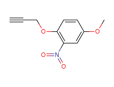 Molecular Structure of 63147-85-3 (Benzene, 4-methoxy-2-nitro-1-(2-propynyloxy)-)