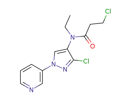 3-chloro-N-(3-chloro-1-(pyridin-3-yl)-1H-pyrazol-4-yl)-N-ethylpropanamide